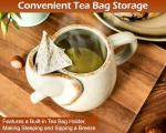 Home-X Elephant Mug with Tea Bag Holder - 16 oz Heat Resistant Ceramic Tea Cup - Microwave Safe - Weathered Green