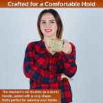 Home-X Elephant Mug with Tea Bag Holder - 16 oz Heat Resistant Ceramic Tea Cup - Microwave Safe - Weathered Green