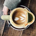 Home-X Elephant Mug with Tea Bag Holder - 16 oz Heat Resistant Ceramic Tea Cup - Microwave Safe - Weathered Green