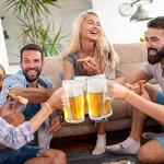 Zukro 32 oz Drinking Glass Tumbler with Handle, Iced Coffee Cup with Straw and Lid, Reusable Glass Bubble Tea Water Cup With Silicone Bumper, Fits In Cupholder, Dishwasher Safe, BPA Free, Watermelon