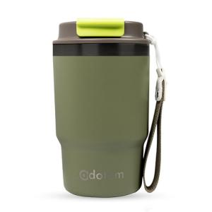 ADOTEM Insulated 16oz Stainless Steel Tumbler Mug Leakproof Double Walled Vacuum Thermal Coffee Cup with 2-in-1 Straw & Lid, Cupholder-Friendly Travel Mug for Hot & Cold Drinks (Olive Green)