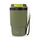 ADOTEM Insulated 16oz Stainless Steel Tumbler Mug Leakproof Double Walled Vacuum Thermal Coffee Cup with 2-in-1 Straw & Lid, Cupholder-Friendly Travel Mug for Hot & Cold Drinks (Olive Green)