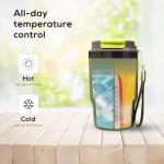 ADOTEM Insulated 16oz Stainless Steel Tumbler Mug Leakproof Double Walled Vacuum Thermal Coffee Cup with 2-in-1 Straw & Lid, Cupholder-Friendly Travel Mug for Hot & Cold Drinks (Olive Green)