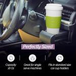 Copco Acadia Travel Mug (4-Pack), 16oz Insulated Coffee Mug with Double-Walled Plastic, Leak-Proof Lid - Microwave & Dishwasher Safe, Non-Slip Sleeve, Hot & Cold Drinks - Light Colors