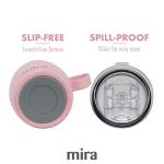 MIRA 18 oz Insulated Coffee Mug - Stainless Steel Travel Cup with Easy-Grip Handle - Car Cup Holder Compatible - Taffy Pink
