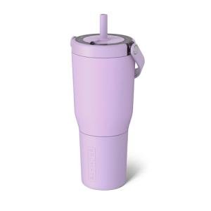 BrüMate Resa 35oz 100% Leakproof Travel Tumbler with Handle & Straw | Flexible SoftSip Straw | Silicone Sleeve for Durability | Stainless Steel | Cup Holder & Travel Friendly | (Lavender)