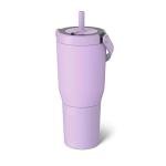 BrüMate Resa 35oz 100% Leakproof Travel Tumbler with Handle & Straw | Flexible SoftSip Straw | Silicone Sleeve for Durability | Stainless Steel | Cup Holder & Travel Friendly | (Lavender)