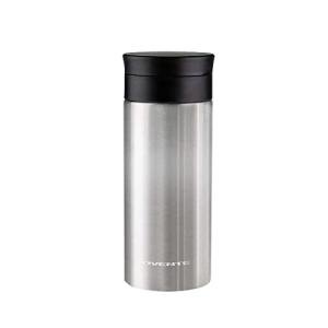 Ovente Stainless Steel Vacuum Insulated Coffee Water Mug, 12 oz Portable Double Wall Handheld Tumbler with Tea Infuser, BPA-Free Spill Proof Travel Friendly for Hot Cold Beverage, Silver MSA12S