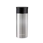 Ovente Stainless Steel Vacuum Insulated Coffee Water Mug, 12 oz Portable Double Wall Handheld Tumbler with Tea Infuser, BPA-Free Spill Proof Travel Friendly for Hot Cold Beverage, Silver MSA12S