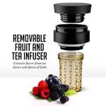 Ovente Stainless Steel Vacuum Insulated Coffee Water Mug, 12 oz Portable Double Wall Handheld Tumbler with Tea Infuser, BPA-Free Spill Proof Travel Friendly for Hot Cold Beverage, Silver MSA12S