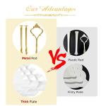 DAFURIET Dessert Cupcake Stand, 3 Tier Cup Cake Holder Tower for Tea Party/Birthday/Wedding, Plastic Tiered Serving Tray with Metal Rod, White