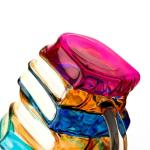 AKLOZYX Artistic Book Stack Glass Coffee Mug, 350ml Capacity, Handmade Tea Cups Cool Funny, Decorative Design for Book Lovers Gifts for Women and Man (3D Painted（A)