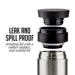 Ovente Stainless Steel Vacuum Insulated Coffee Water Mug, 12 oz Portable Double Wall Handheld Tumbler with Tea Infuser, BPA-Free Spill Proof Travel Friendly for Hot Cold Beverage, Silver MSA12S