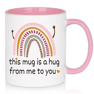 Cabtnca Friendship Hug Mug - This Mug Is A Hug From Me To You - Encouragement Inspirational Gift for Women, Best Friend, Mom, Coworker - Birthday, Mother's Day, Christmas - 11Oz