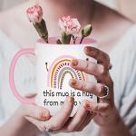 Cabtnca Friendship Hug Mug - This Mug Is A Hug From Me To You - Encouragement Inspirational Gift for Women, Best Friend, Mom, Coworker - Birthday, Mother's Day, Christmas - 11Oz