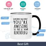 Cabtnca Sometimes You Forget You're Awesome Mug - Inspirational Gift for Women Men - Birthday for Coworker Employee - Funny Coffee Mug, 11Oz