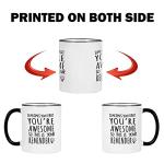 Cabtnca Sometimes You Forget You're Awesome Mug - Inspirational Gift for Women Men - Birthday for Coworker Employee - Funny Coffee Mug, 11Oz