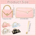 JIEYAO Handbag Coffee Mugs Set of 4, 10 Oz/ 310 ml Handbag Ceramic Tea Cup, Cute Purse Gift Mug with Saucer Spoon Modern Ceramic Purse Coffee Mug Creative Design Travel Tea Cup for Women Office Home