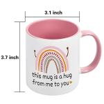 Cabtnca Friendship Hug Mug - This Mug Is A Hug From Me To You - Encouragement Inspirational Gift for Women, Best Friend, Mom, Coworker - Birthday, Mother's Day, Christmas - 11Oz