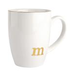 HOME SMILE Initial Coffee Cups for Women Friends Mom Daughter,Monogram Ceramic Mugs with Personalized m,Elegant Alphabet Tea Mugs,Cups for Office and Home,12 oz