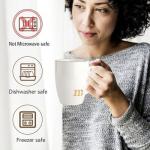 HOME SMILE Initial Coffee Cups for Women Friends Mom Daughter,Monogram Ceramic Mugs with Personalized m,Elegant Alphabet Tea Mugs,Cups for Office and Home,12 oz