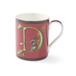 Spode Kit Kemp Alphabet Mug - Letter D Monogram in Fine China, 12oz Ceramic Coffee Cup for Hot Drinks, Personalized Drinkware for Unique Gifts, Dishwasher Safe Tea or Coffee Mug - Gift Box Included