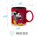 Silver Buffalo Disney 1928 Vintage Mickey Mouse He Leads Them All Ceramic Mug, 20 Ounces