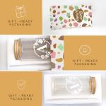 Birthday Gifts for Women, Monogrammed Initial Glass Cup Personalized Gifts for Women, 16oz Glass Cups with Lids and Straws, Iced Coffee Cup, Beer Can Shaped Glass - Gifts for Christmas, Birthday, A