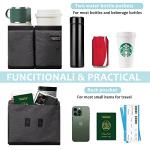 riemot Luggage Travel Cup Holder Free Hand Drink Caddy - Hold Two Coffee Mugs - Fits Roll on Most Suitcase Handles - Gifts for Flight Attendants &Frequent Travelers Accessories Grey