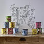 Spode Kit Kemp Alphabet Mug - Letter D Monogram in Fine China, 12oz Ceramic Coffee Cup for Hot Drinks, Personalized Drinkware for Unique Gifts, Dishwasher Safe Tea or Coffee Mug - Gift Box Included