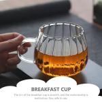 RQPQBO Clear Classic Glass Halloween Cups with Handle 12 Oz- Heat-Resistant Cute Pumpkin Coffee Mugs for Home, Office, Party Drinking Cups Microwave Safe (2Pcs)