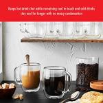 ZWILLING Sorrento Plus 4-pc Double-Wall Glass, Insulated Coffee Mug, 12-oz, 355ml, Clear