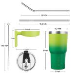 BJPKPK 40 oz Tumbler With Handle Insulated Tumbler With Lid And Straw Stainless Steel Travel Mug Coffee Cups,Bamboo Grove