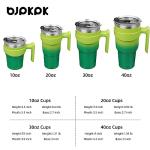 BJPKPK 40 oz Tumbler With Handle Insulated Tumbler With Lid And Straw Stainless Steel Travel Mug Coffee Cups,Bamboo Grove