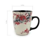 Asmwo Color Changing Heat Sensitive Magic Funny Art Mug Large Coffee Tea Plum Blossom Porcelain Mugs for Women Mom grandma Gifts 16oz Black Change Glow Red Cups