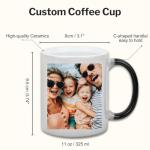 AOZVPEV Customized Color Changing Cup, Heat Changing Mug, Heat Sensitive Coffee Mugs, Personalized Coffee Mug, Personalized Novelty Cups, Custom Photo Gift for Birthday, Mother's Day 11OZ