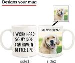 Custom Photo Coffee Mug with Your Picture and Text, Name - Personalized Gifts for Family, Girlfriend, Boyfriend, Best Friend, Birthday, Halloween, Christmas Gifts, Taza Personalizadas - 11oz White
