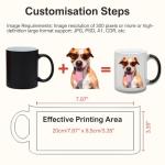 AOZVPEV Customized Color Changing Cup, Heat Changing Mug, Heat Sensitive Coffee Mugs, Personalized Coffee Mug, Personalized Novelty Cups, Custom Photo Gift for Birthday, Mother's Day 11OZ
