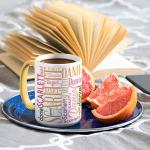 Personalized Coffee Mugs w/Word Cloud Art, 12 Colors & 9 Font Art, 15 oz. Custom Gifts for Couples, Men, Women - Red/White, Ceramic Keepsake Mug, Personalized Gifts