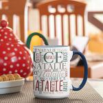 Personalized Coffee Mugs w/Word Cloud Art, 12 Colors & 9 Font Art, 15 oz. Custom Gifts for Couples, Men, Women - Red/White, Ceramic Keepsake Mug, Personalized Gifts