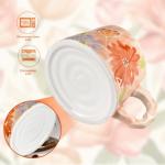 Buketou 13oz ceramic mug, enlarged and thickened breakfast cup, suitable for spring, summer, autumn and winter, hand-painted cup, a personalized gift for girlfriend.