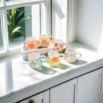 Buketou 13oz ceramic mug, enlarged and thickened breakfast cup, suitable for spring, summer, autumn and winter, hand-painted cup, a personalized gift for girlfriend.