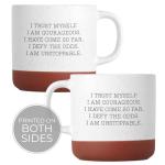 Canopy Street Positive Self Talk Mug / 13 Ounce Speckled Ceramic Affirmation Coffee Mug/Self Love And Acceptance Morning Mantra Farmhouse Style Tea Cup