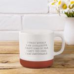 Canopy Street Positive Self Talk Mug / 13 Ounce Speckled Ceramic Affirmation Coffee Mug/Self Love And Acceptance Morning Mantra Farmhouse Style Tea Cup