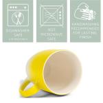 Elanze Designs Blessed Sunflower Two Toned Ombre Matte Yellow and White 12 ounce Ceramic Stoneware Coffee Cup Mug