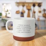 Canopy Street Positive Self Talk Mug / 13 Ounce Speckled Ceramic Affirmation Coffee Mug/Self Love And Acceptance Morning Mantra Farmhouse Style Tea Cup