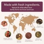 Herbal Tea Sampler – 5 Caffeine-Free Loose Leaf Blends for Sleep and Relaxation, Fruity and Dessert-Inspired Flavors, 75 to 100 Cups – Handcrafted in USA – Plum Deluxe