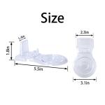 Artliving Clear Teacups and Saucer Display Easel Stand Holder,set of 6