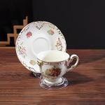 Artliving Clear Teacups and Saucer Display Easel Stand Holder,set of 6