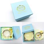 Krysclove Vintage Ceramic Teacup, Elegant Coffee Cup with Spoon and Saucer Set, Fine Royal Bone China Tea Cups (Blue)